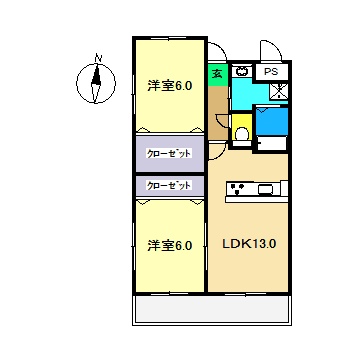 ウエスタンコート間取り（203）