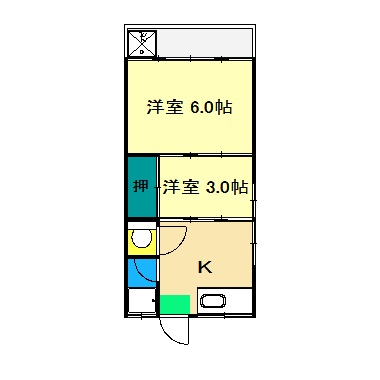 パンダいっく2F西間取り