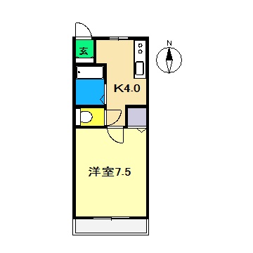 サンヴィレッジアサヒ間取り（102）