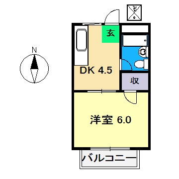 レジデンス高坂（201）間取り