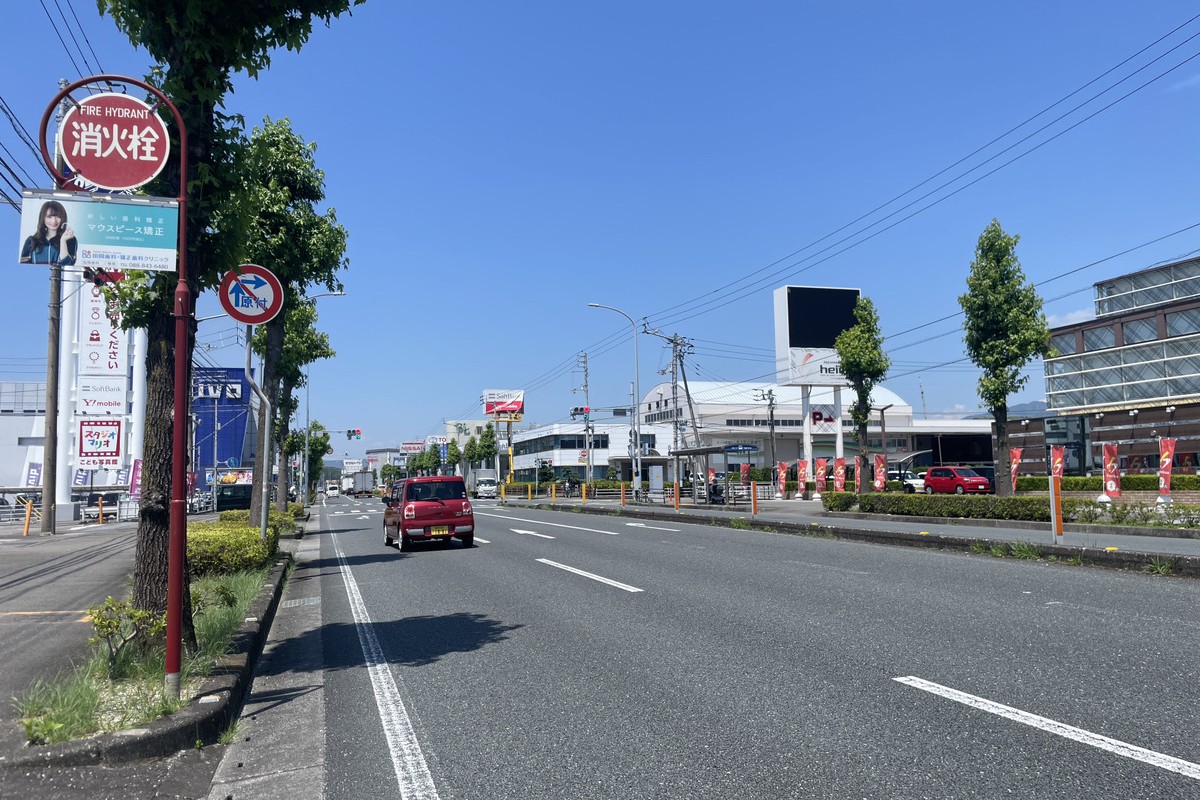 高知市朝倉エリアの町並み